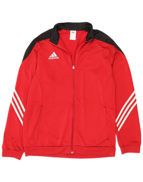 Adidas Træningsdragt til mænd, topjakke, stor rød polyester