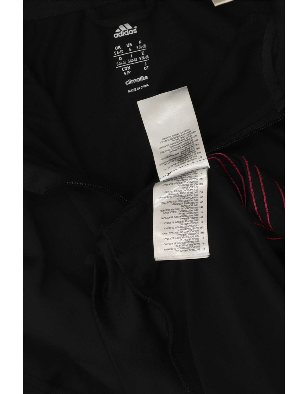 Adidas Womens Climalite Oversized træningsdragt topjakke UK 8/10 Small Black