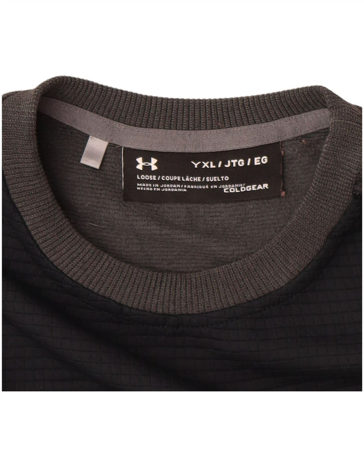 UNDER ARMOUR Drenge Cold Gear Sweatshirt Jumper 13-14 år XL Grå