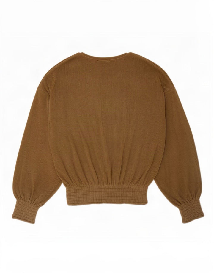 Zara Dame Oversized Top Langærmet UK 10 Lille brun polyester