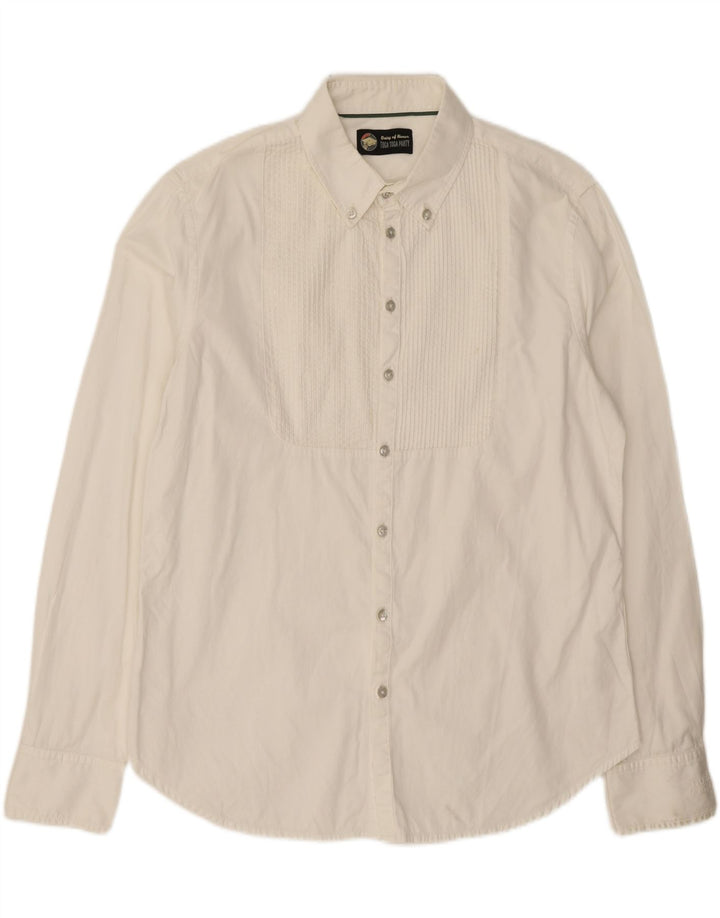 VINTAGE Mens Slim Shirt 2XL White Cotton Vintage Vintage and Second-Hand Vintage from Messina Hembry 