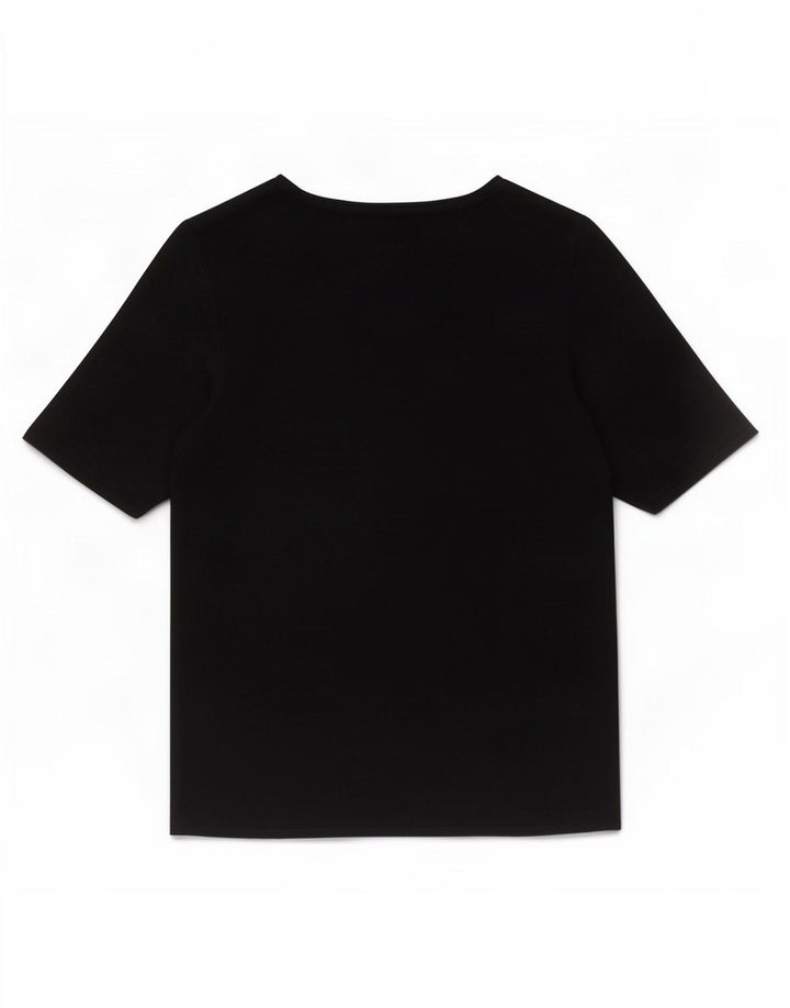 Marks & Spencer T-shirt top til kvinder UK 8 Small Black Viscose