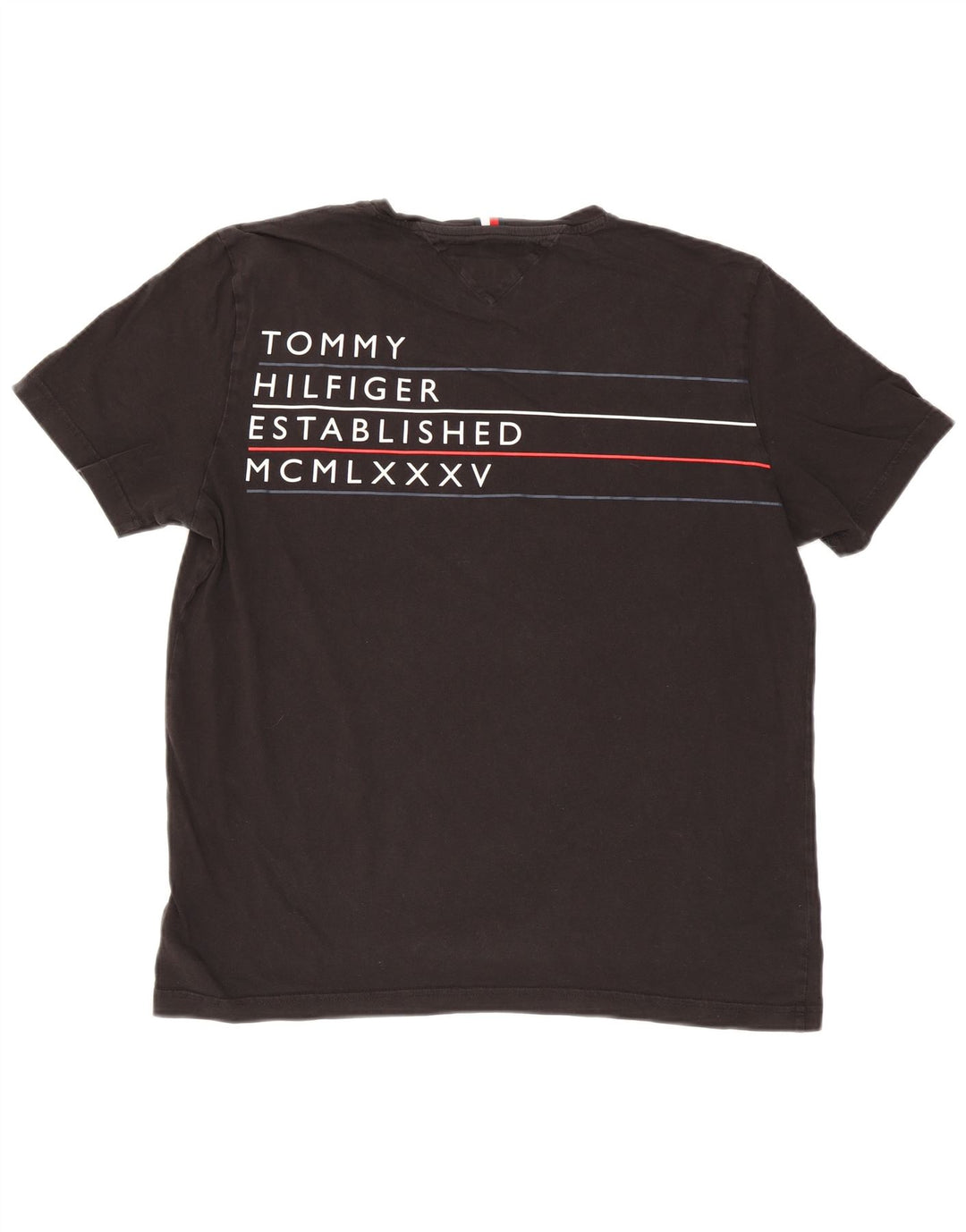 Tommy Hilfiger Herre Grafisk T-Shirt Top 2XL Sort
