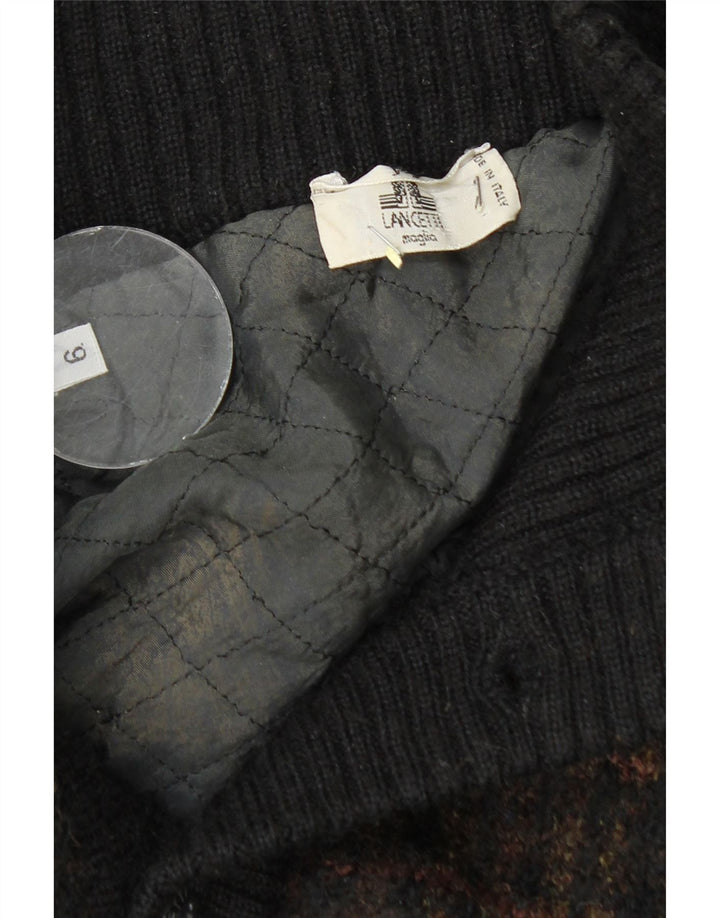 Lancetti Herre Strik Bomber Jacket UK 40 Large Green Check