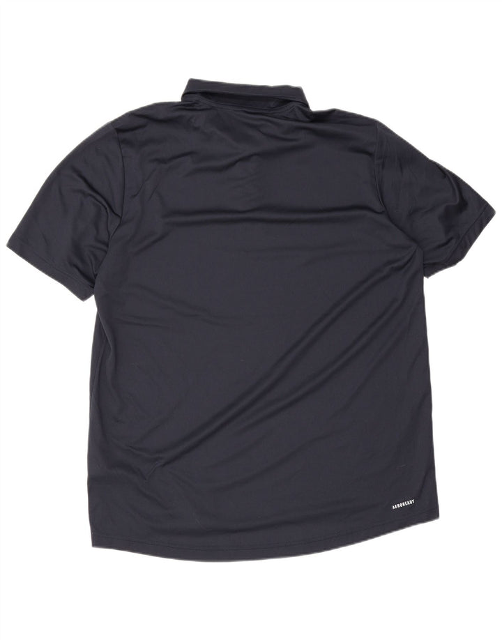 Adidas Aeroready Polo Shirt til mænd Large Navy Blue Polyester