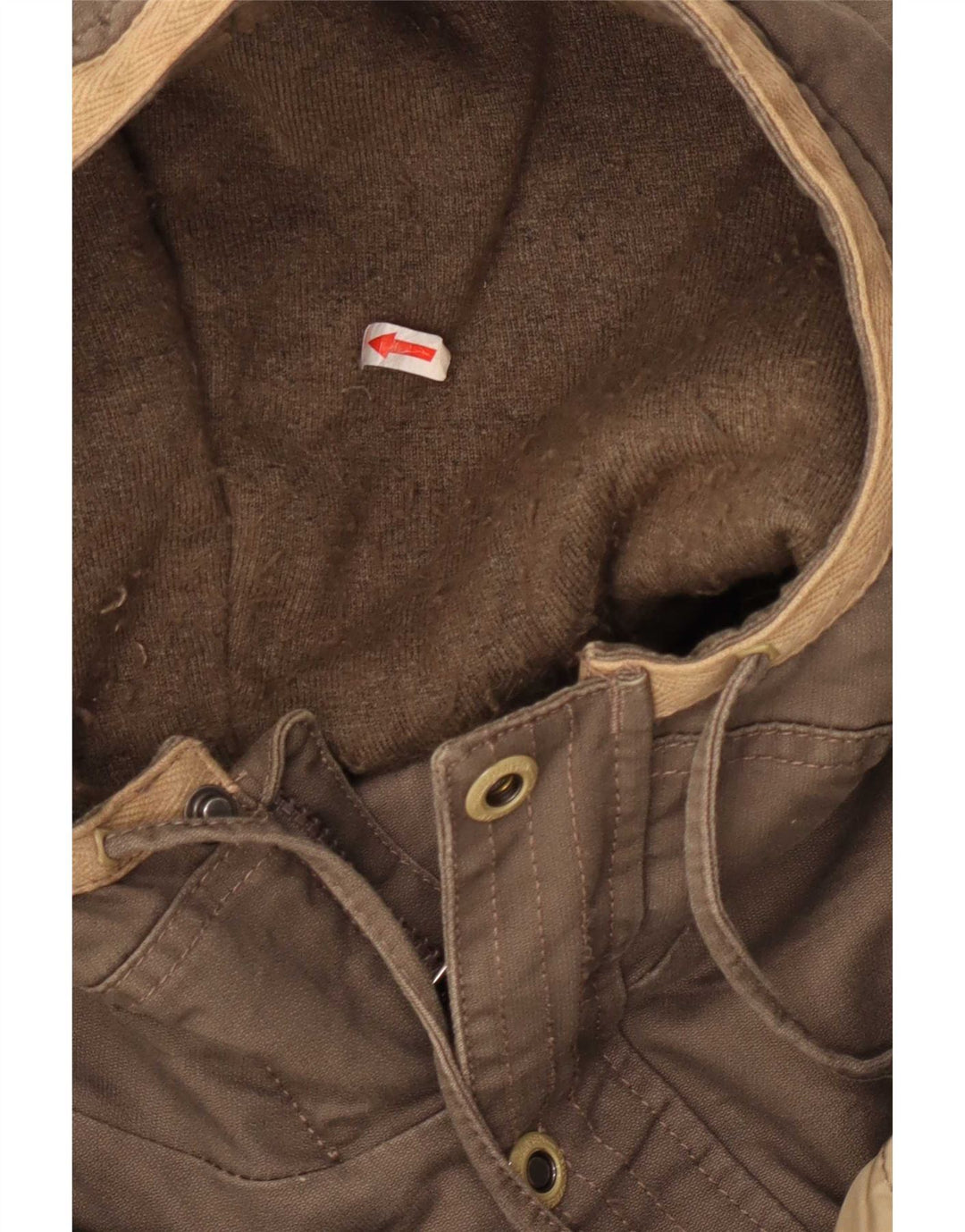 Helly Hansen Herre Hooded Parka Jacket UK 42 XL Brun Bomuld