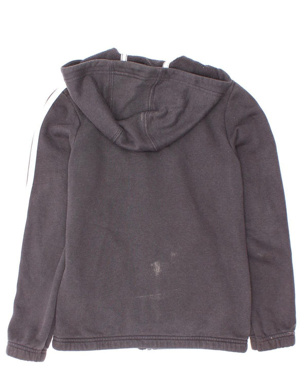 Adidas Girls Zip Hoodie Sweater 9-10 Years Black Cotton
