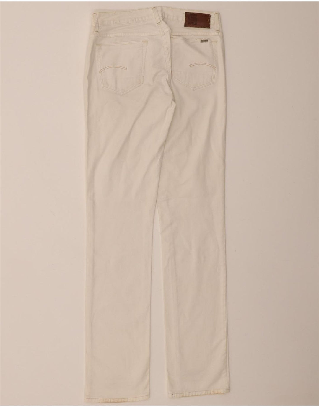 G-STAR Womens Straight Jeans W28 L34 White Cotton Vintage G-Star and Second-Hand G-Star from Messina Hembry 