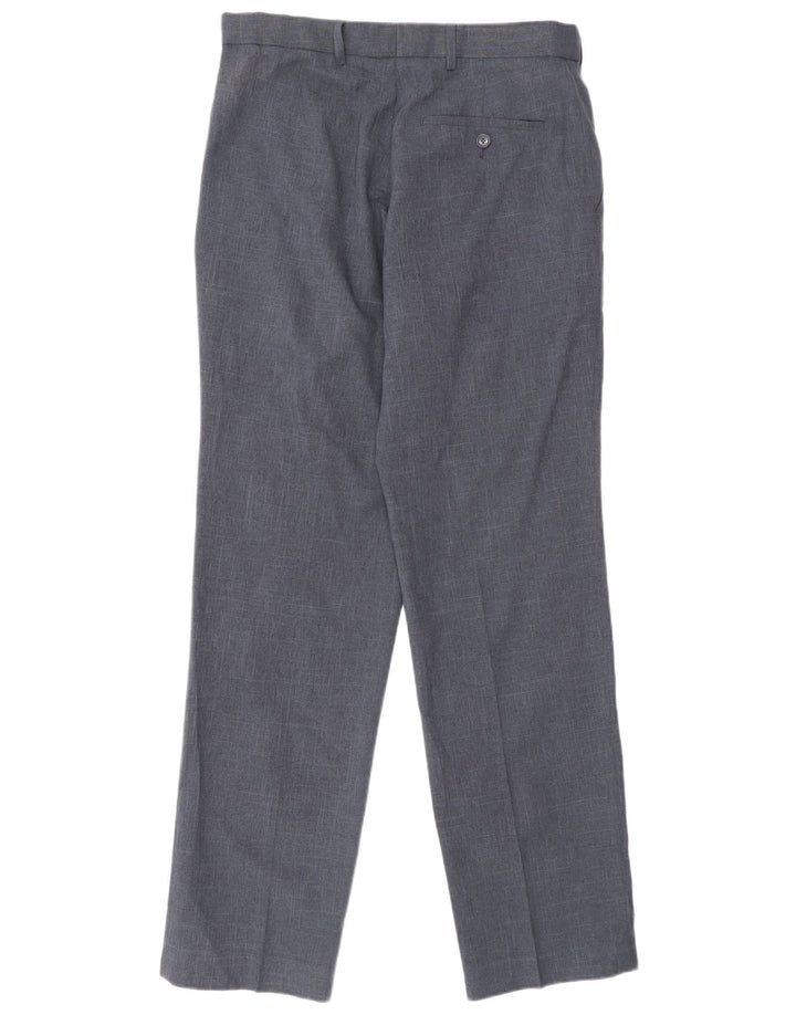 Marks & Spencer Herre Regular Fit Suit Bukser W32 L33 Marineblå polyester