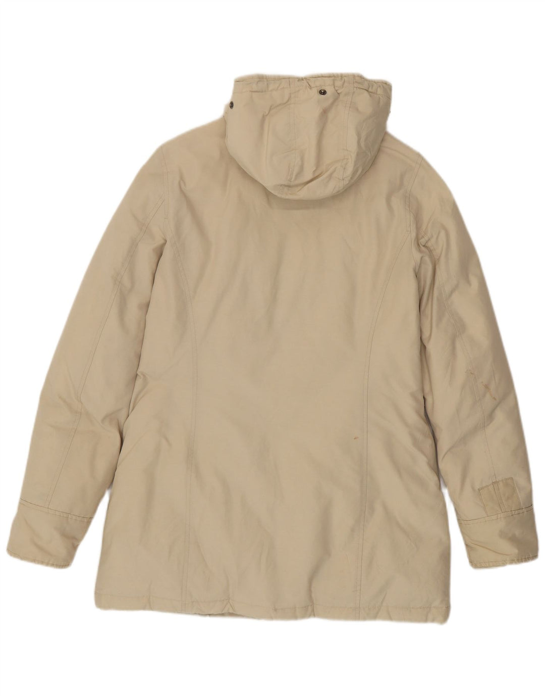 Woolrich Polstret frakke med hætte til kvinder UK 14 Medium Off White