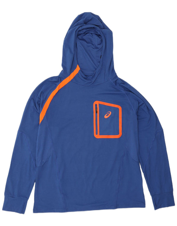 Asics Herre Hooded Top Langærmet XL Blå Polyester