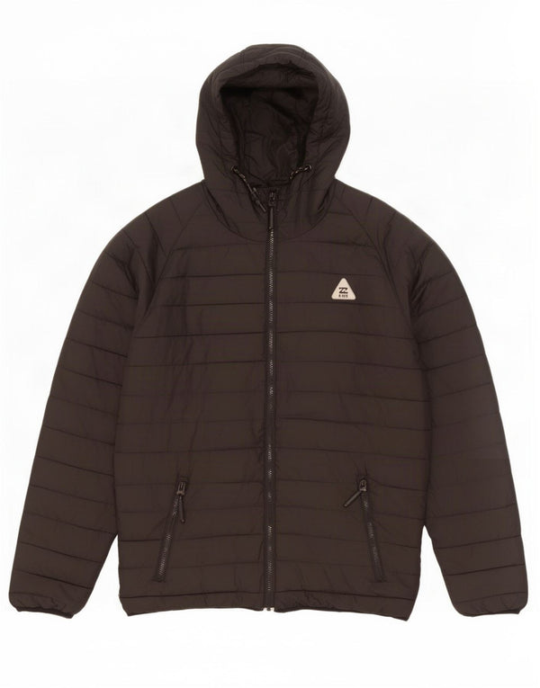 Billabong Herre hættepolstret jakke UK 40 Stor sort polyester