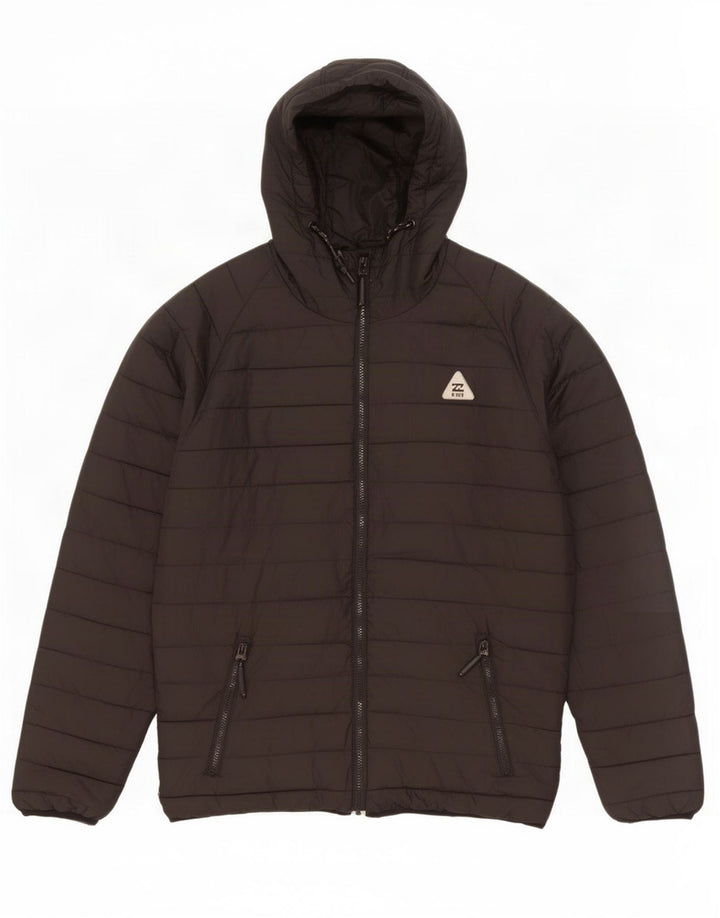 Billabong Herre hættepolstret jakke UK 40 Stor sort polyester