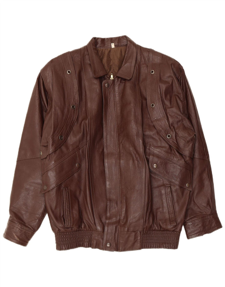 Vintage herre læderjakke UK 42 XL Brun