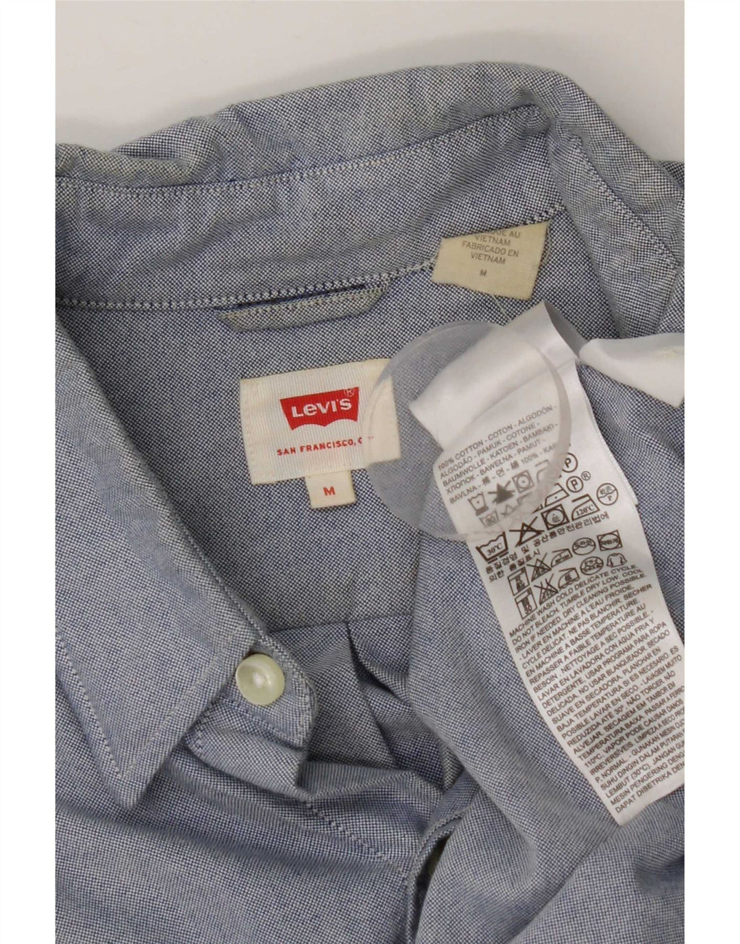 Levi's herreskjorte mellemblå bomuld