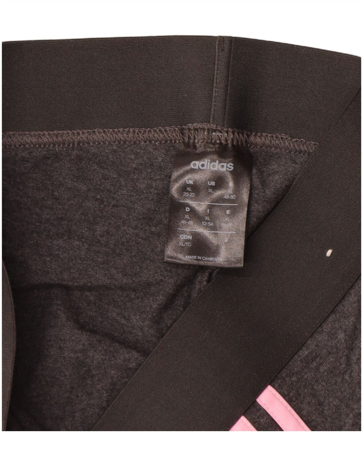 ADIDAS Dame Leggings UK 20/22 XL Grå Bomuld