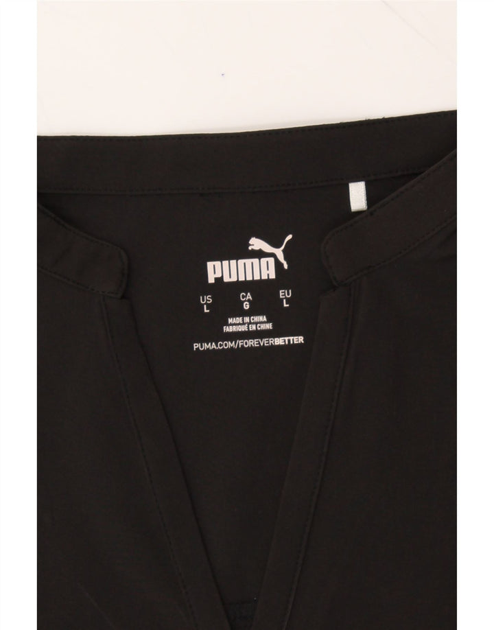 PUMA Womens Sleeveless A-Line Dress UK 14 Large Black Polyester Vintage Puma and Second-Hand Puma from Messina Hembry 