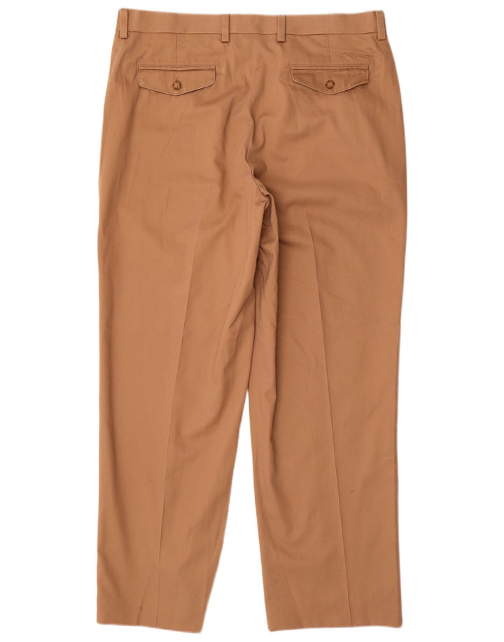 L.L.BEAN Herre Comfort Fit Straight Chino Bukser W36 L31 Beige Bomuld