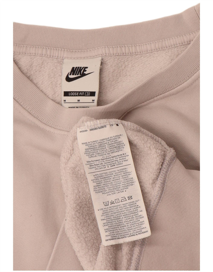 Nike Dame Sweatshirt Jumper UK 14 Medium Beige Colourblock Bomuld