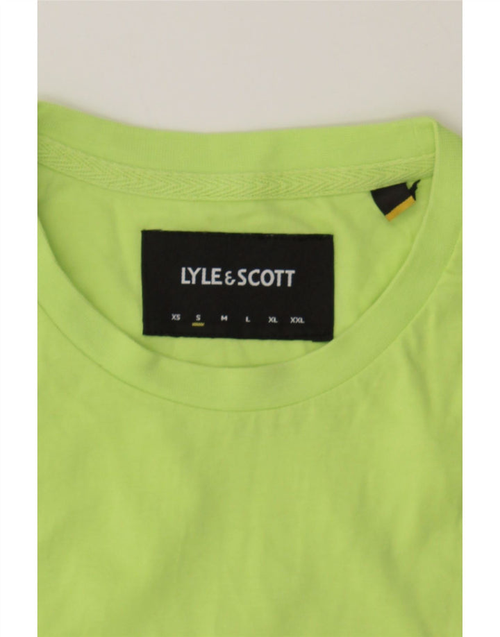 LYLE & SCOTT Mens T-Shirt Top Small Green Cotton Vintage Lyle & Scott and Second-Hand Lyle & Scott from Messina Hembry 