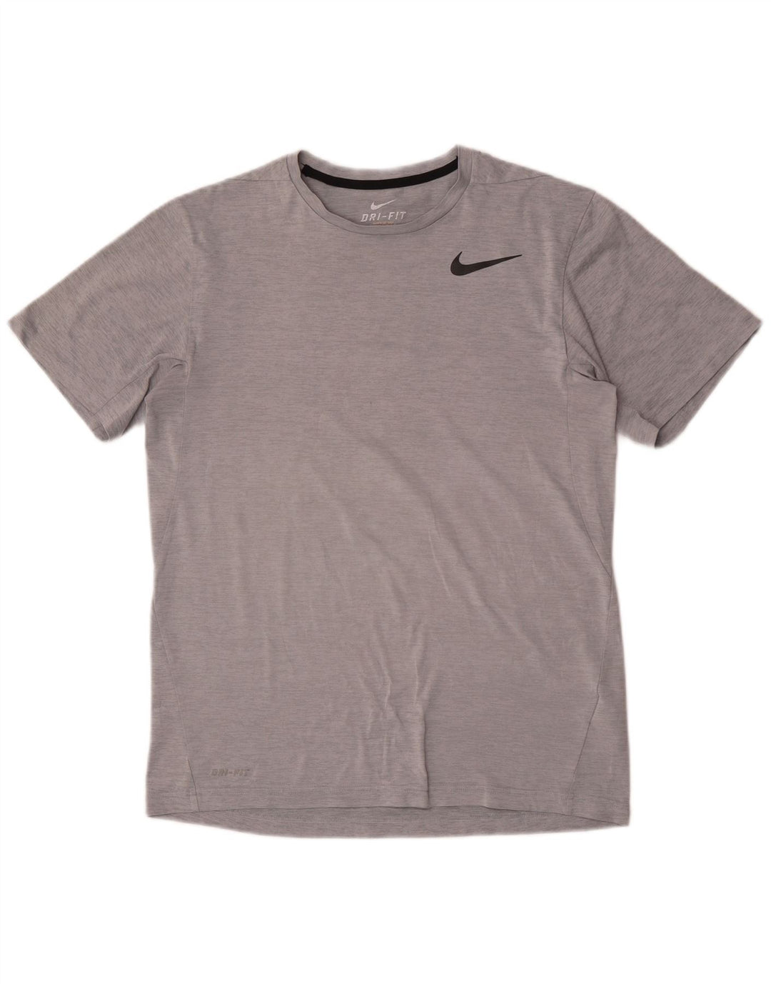 Nike herre Dri Fit T-shirt top mellemgrå nålestribet polyester