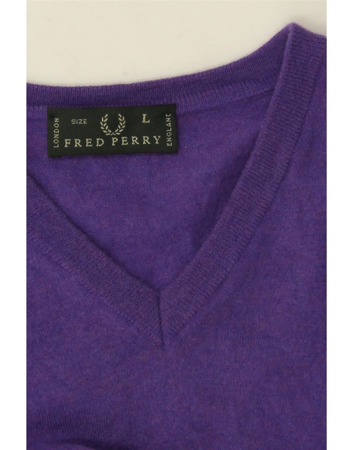 Fred Perry Herre V-hals sweater Stor Lilla