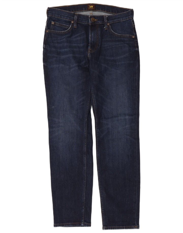 LEE Herre Rider Slim Jeans W30 L30 Marineblå Bomuld