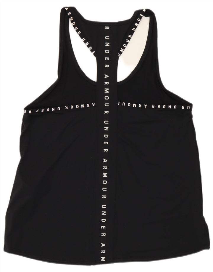 Under Armour Womens Heat Gear Grafisk Vest Top UK 14 Medium Sort Polyester