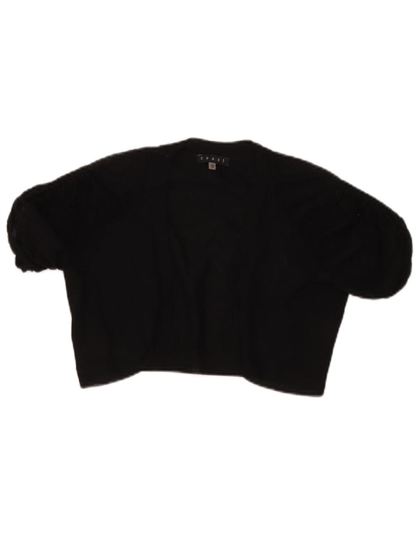 Coast Womens See Through Bolero Top UK 10 Small Black Viscose