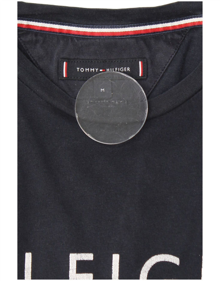 Tommy Hilfiger Herre grafisk T-shirt Top Medium Navyblå Bomuld