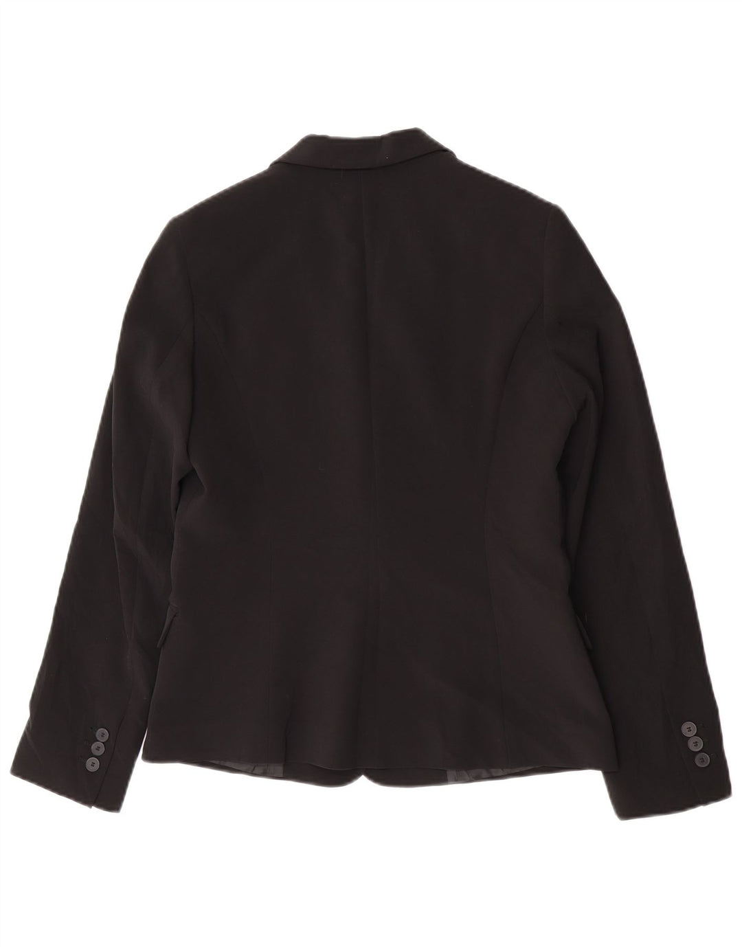 Benetton Dame 1 Knap 1 Knap Blazer Jakke UK 12 Medium Sort Klassisk