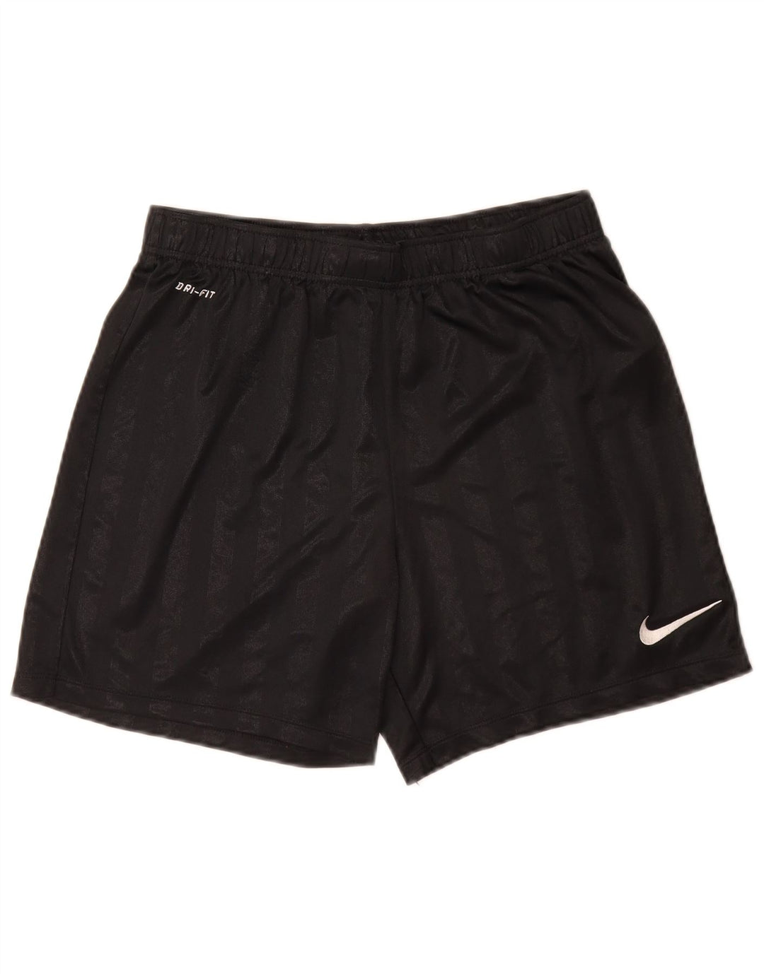 Nike Herre Dri Fit Sportshorts Medium Sort Stribet Polyester