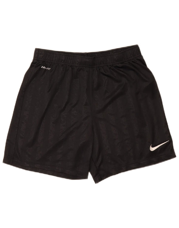 Nike Herre Dri Fit Sportshorts Medium Sort Stribet Polyester