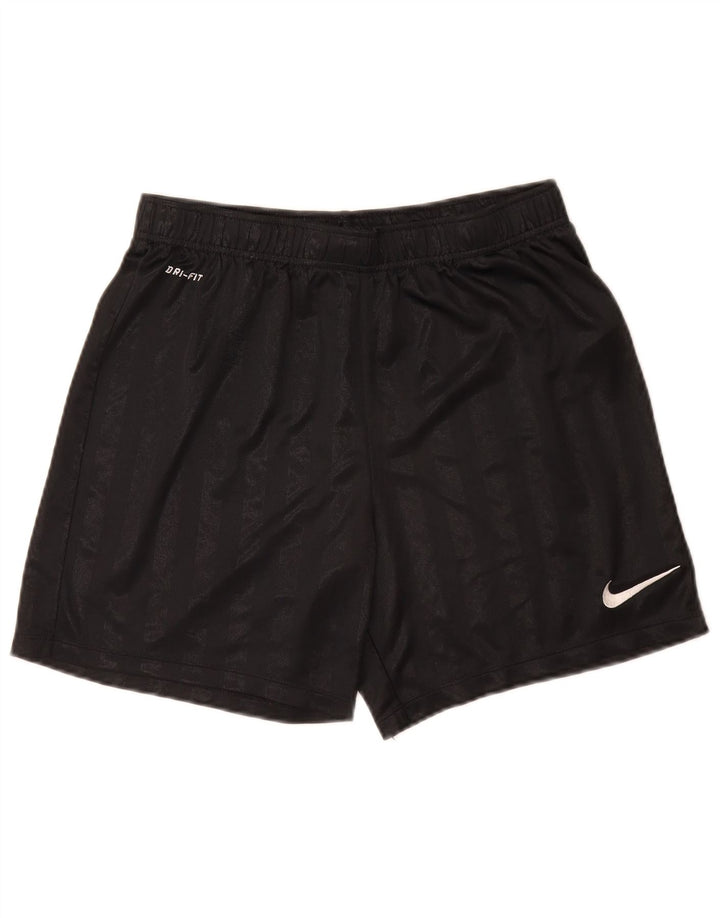 Nike Herre Dri Fit Sportshorts Medium Sort Stribet Polyester