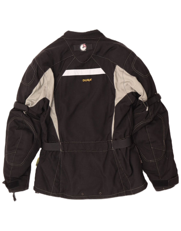 POLO Dame Motorcykel Racer Jakke UK 14 Medium Sort Colourblock