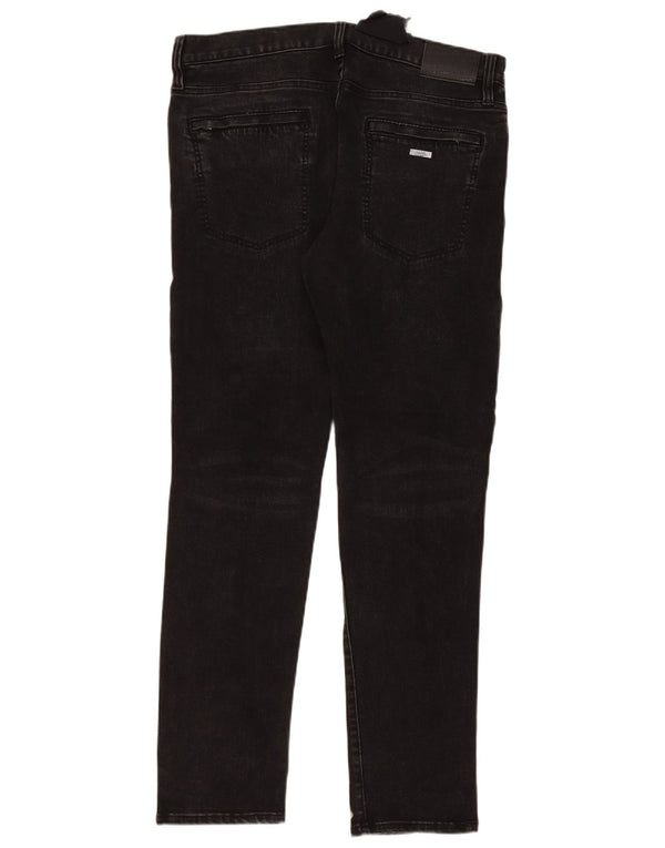 Armani Exchange Herre Biker Skinny Jeans W36 L31 Sort Bomuld