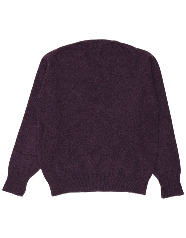 William Lockie Herre V-hals sweater Stor lilla lammeuld
