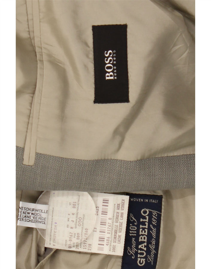 Hugo Boss Herre 3-knaps blazerjakke EU 50 Large Grå Uld