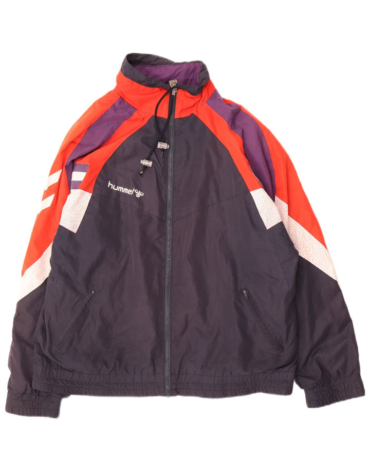 Hummel Herre Loose Fit træningsdragt Top jakke Small Navy Blue Colourblock