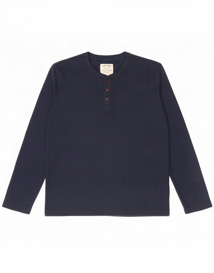 Fat Face Herre Top Langærmet Medium Navy Blue Bomuld