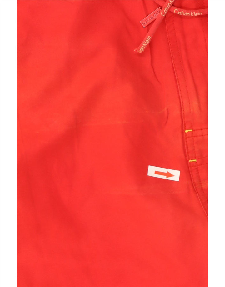 Calvin Klein Herre grafiske svømmeshorts Store røde Colourblock Polyester