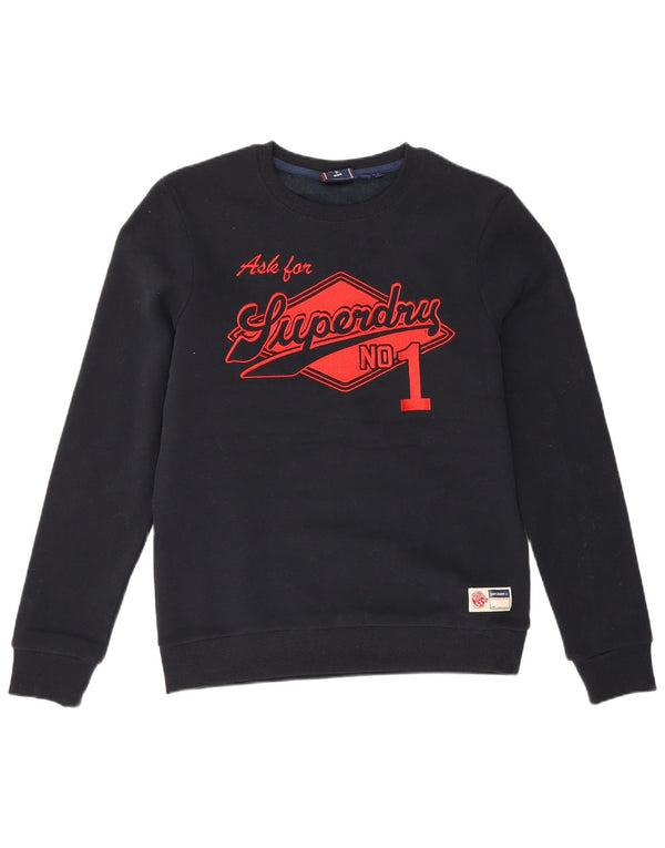 Superdry grafisk sweatshirt til mænd Medium marineblå bomuld