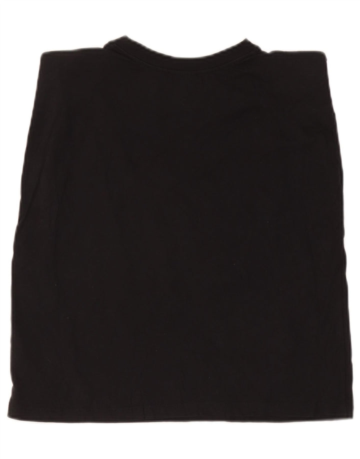 Zara Dame Oversized Vest Top UK 10 Small Black Bomuld