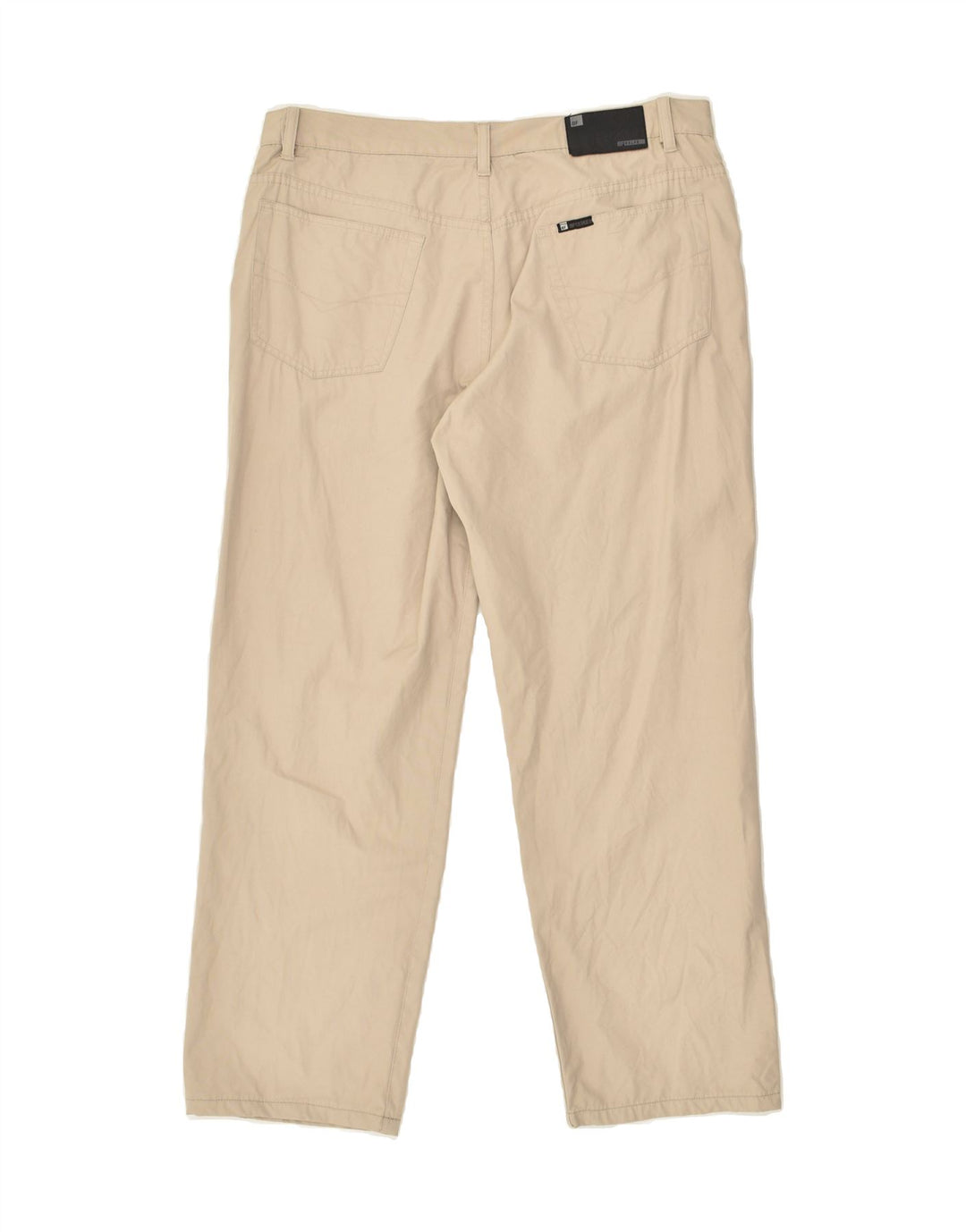 BELFE & BELFE Mens Straight Casual Trousers W36 L27 Beige Cotton | Vintage Belfe & Belfe | Thrift | Second-Hand Belfe & Belfe | Used Clothing | Messina Hembry 