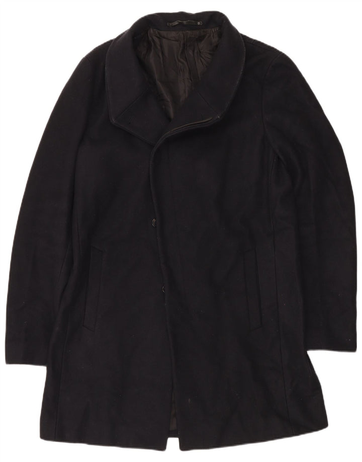ALL SAINTS Herre Overfrakke UK 40 Large Black Wool