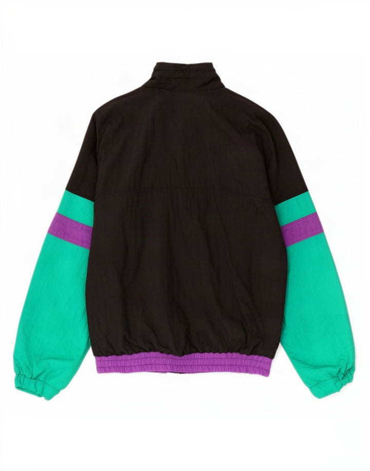 Vintage træningsdragt til mænd Topjakke Stor flerfarvet Colourblock Polyamid