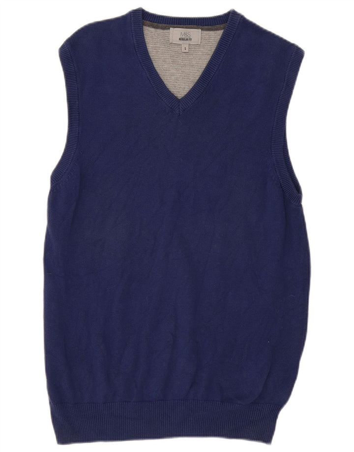 Marks & Spencer herrevest tanktop lille marineblå bomuld