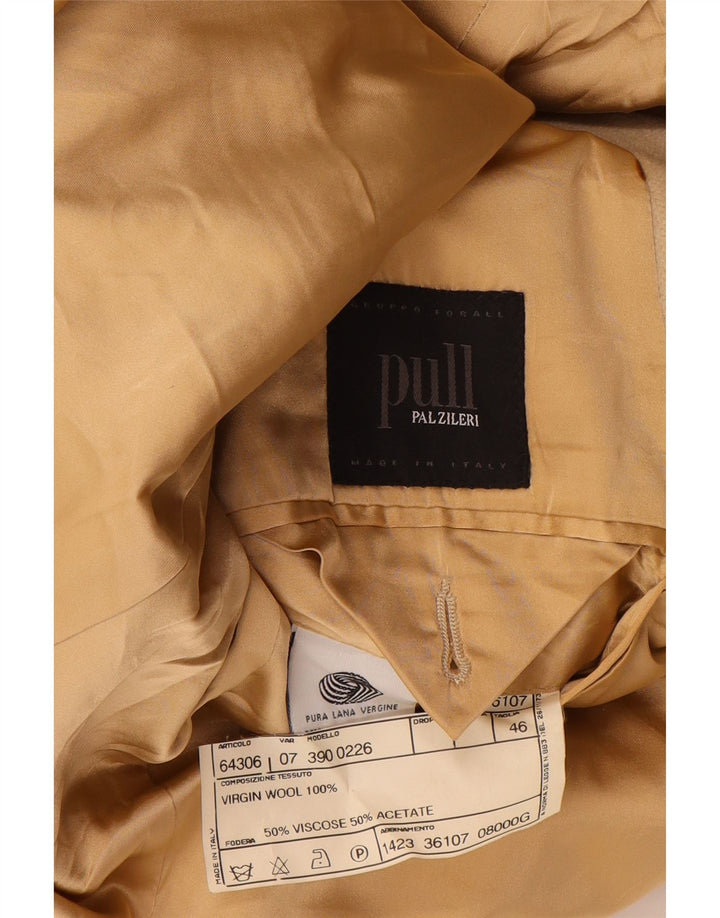 Pal Zileri Herre Overfrakke IT 46 Small Beige Virgin Wool
