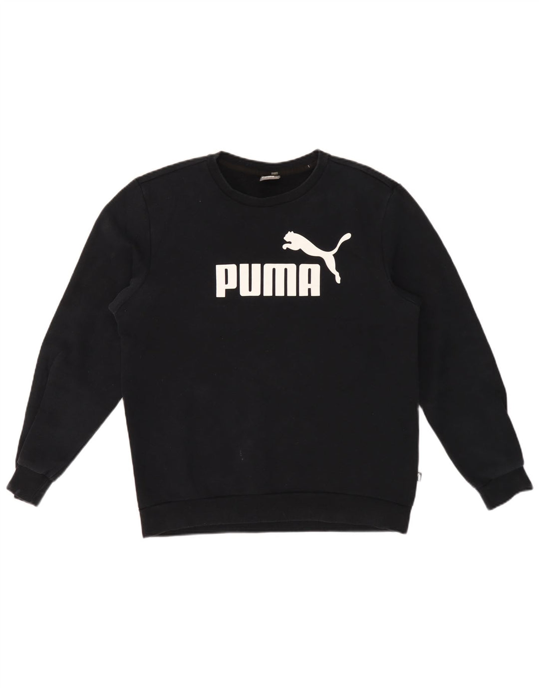 Puma Herre Grafisk Sweatshirt Jumper Medium Sort Bomuld