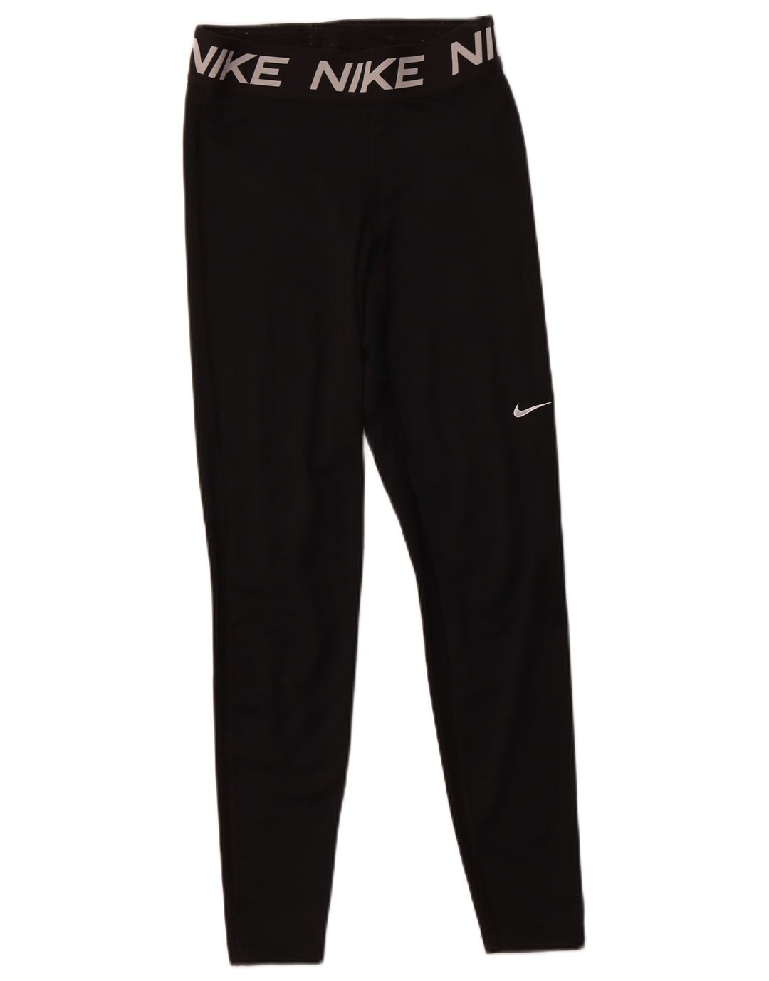 NIKE Dri Fit grafiske leggings til kvinder UK 8 Lille sort polyester